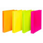 Cartella 4 anelli diam 30mm - Colori Fluo Assortiti